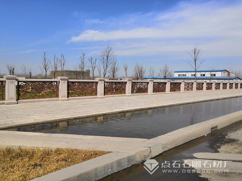 歐式石材鐵藝組合橋欄桿